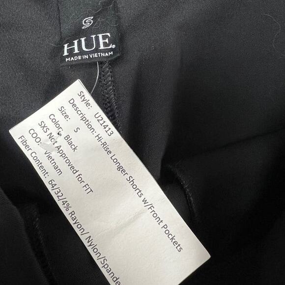 Hue Work Ponte Bermuda Shorts High Rise Long Casual Black Women's Small - Picture 4 of 9